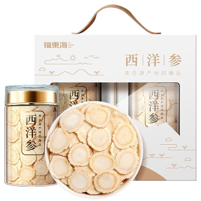 【福东海】西洋参礼盒（50g*2）/盒 100克（白色礼盒）1.2cm-1.4cm FDH01010510