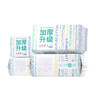 全棉时代2022全棉柔巾60g平纹（超厚），200mm*200mm,100片/包，4包/袋 1125899908094844