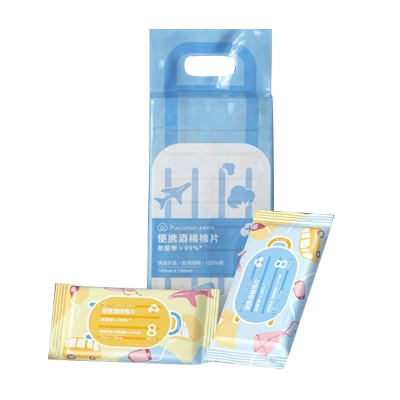 全棉时代 便携酒精棉片140x150mm,8片/袋，10袋/中包 1125899908000685