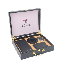 PLOVER香港啄木鸟高端头层牛皮钱包卡包皮带三件套礼盒 GD820046-3G