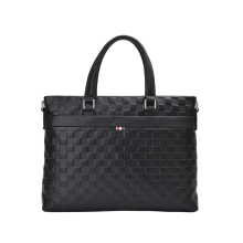 PLOVER香港啄木鸟压花方格花样公文包 GDGWB038-5A