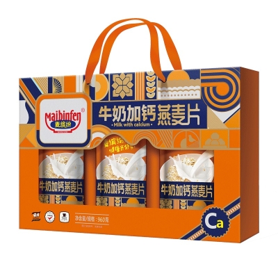 麦缤纷牛奶加钙燕麦片礼盒960g