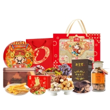 新宝堂/沃隆/美心/德芙/嘉顿-坚果巧克力蛋卷茶心意福堂组合