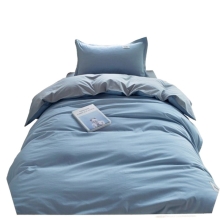 罗曼罗兰全棉三件套  简单生活-兰灰