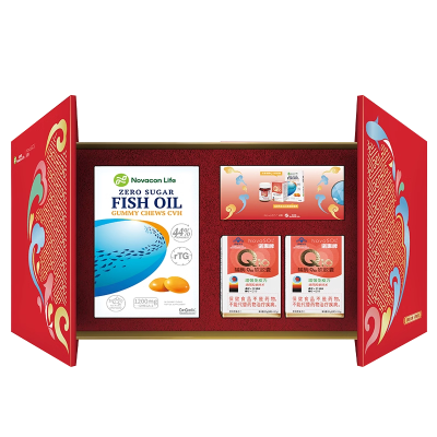 诺惠牌辅酶Q10 60粒*2瓶+诺康莱鱼油无糖凝胶糖果30粒（成人）*2盒