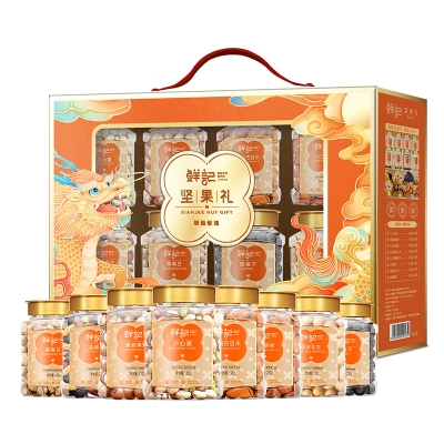 鲜记 麒麟献瑞坚果礼1.48kg