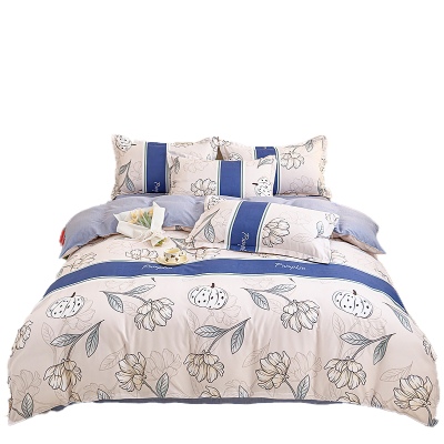 罗曼罗兰加厚磨毛印花四件套-卢浮花园