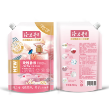 隆力奇玫瑰香氛洁净洗衣液袋装500g
