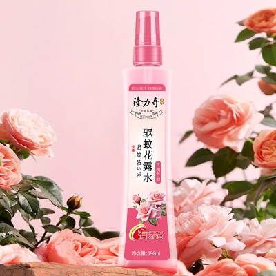 隆力奇玫瑰香型驱蚊花露水196ml