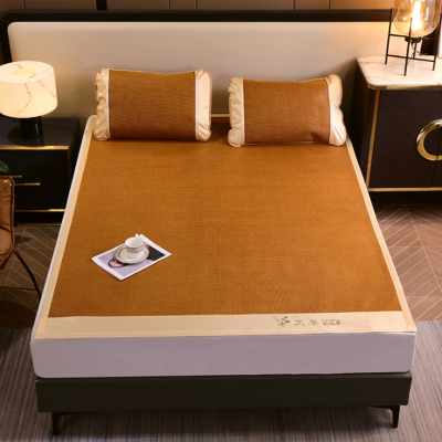 红豆家纺全棉棉麻棉花被1.5
(花色：竹节条-绿) 150&times;200cm HDB26318